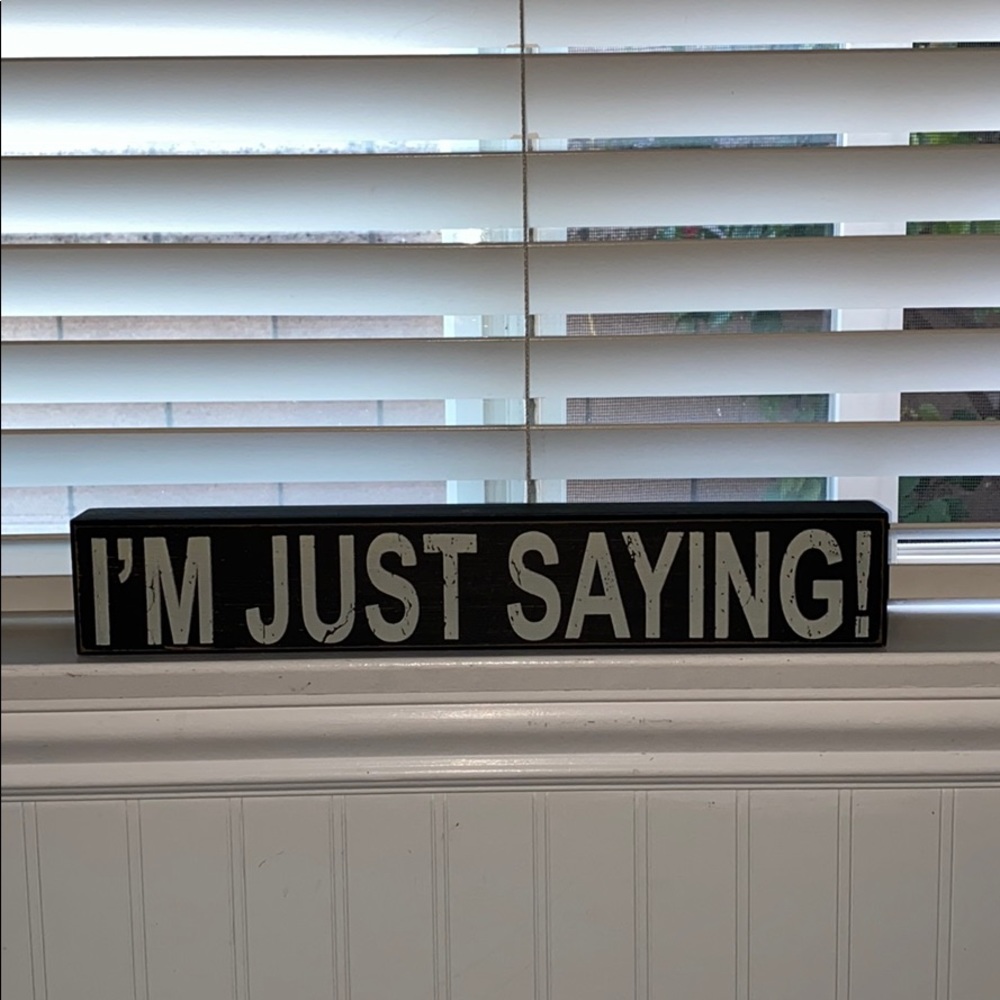 Wooden decor sign